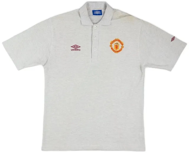 1996-97 Manchester United Umbro Polo Shirt - 9/10 - (M)