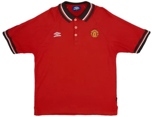 1997-98 Manchester United Umbro Polo Shirt - 7/10 - (XL)