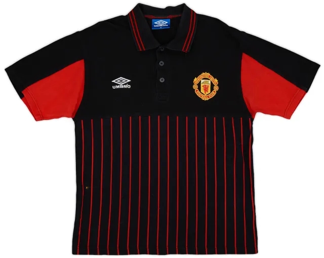 1998-99 Manchester United Umbro Polo Shirt - 9/10 - (M)