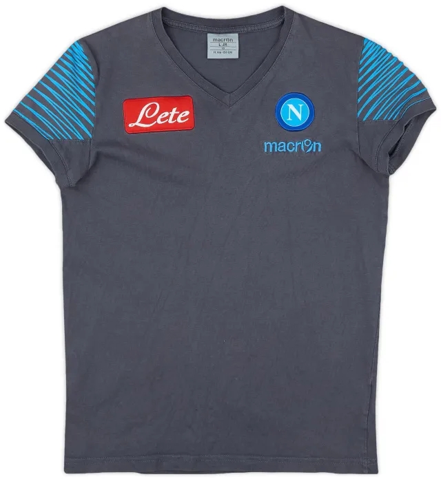 2014-15 Napoli Macron Cotton Tee - 8/10 - (L.Boys)