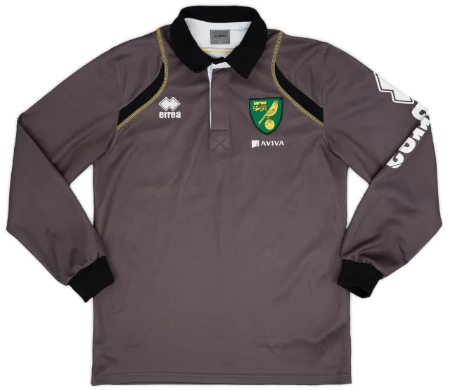 2011-12 Norwich Errea Polo L/S Shirt - 7/10 - (L)