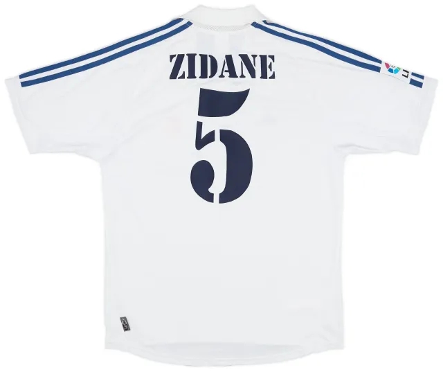 adidas 2001 Real Madrid Home Shirt Zidane #5 - 4/10 - (M)