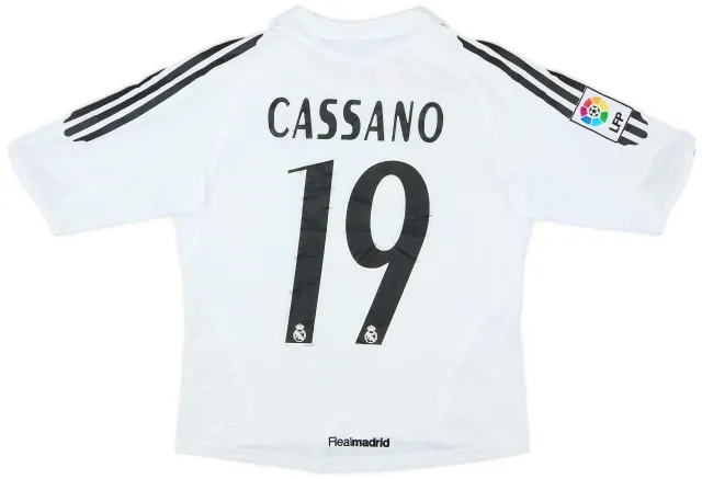 adidas 2005-06 Real Madrid Home Shirt Cassano #19 - 6/10 - (L.Boys)