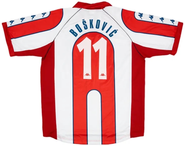 Kappa 1999-00 Red Star Belgrade Basic Home Shirt Boskovic #11 - 7/10 - (XL)