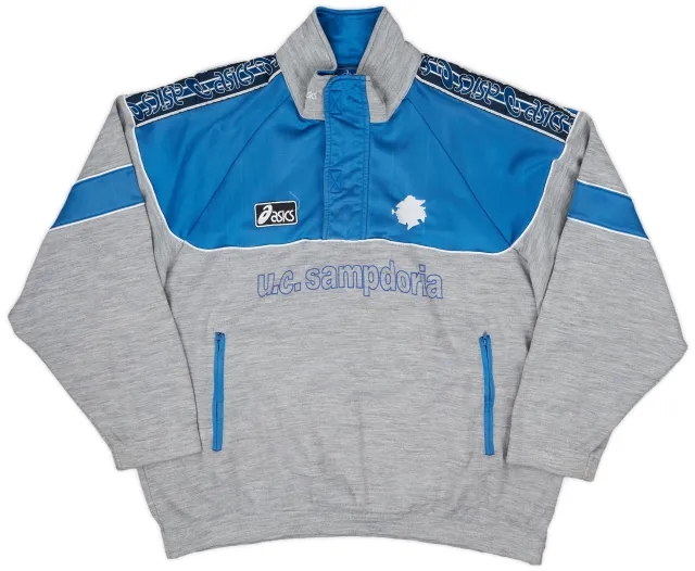 1992-94 Sampdoria Asics 1/4 Zip Track Jacket - 7/10 - (L)