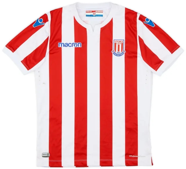 Macron 2018-19 Stoke City Home Shirt - 9/10 - (M.Boys)