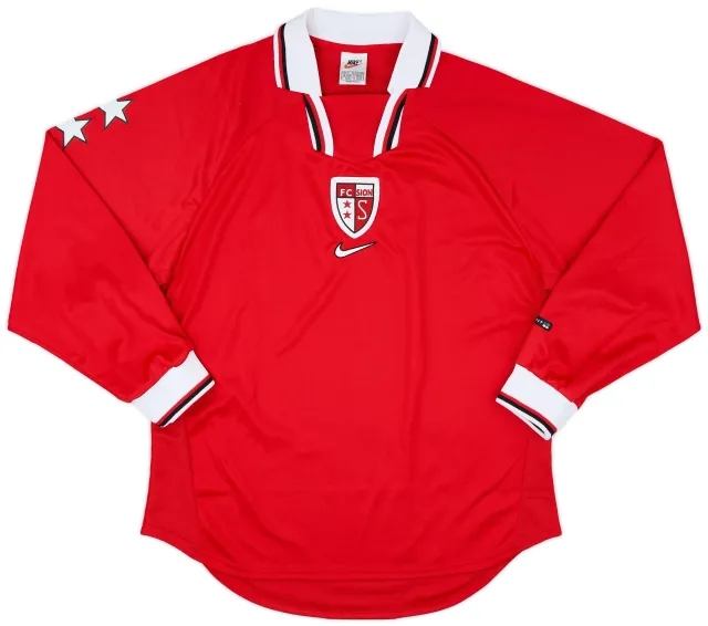 Nike 1998-00 FC Sion Player Issue Away L/S Shirt - 10/10 - (M)