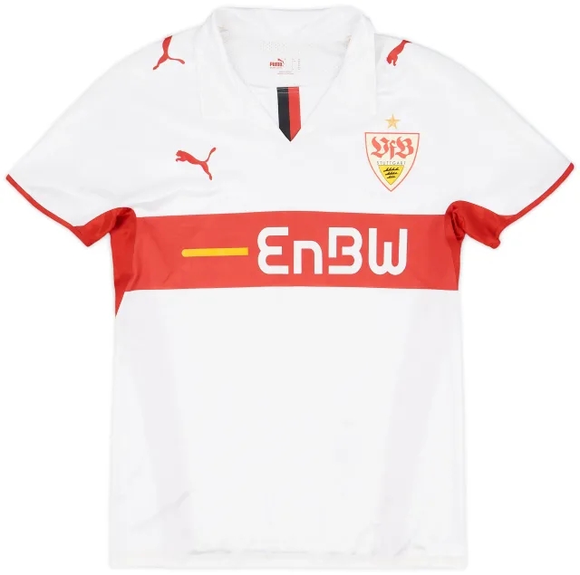 Puma Stuttgart Mens SS Player Issue Home Shirt 2008/09