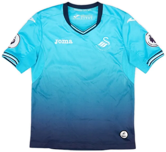 Joma 2016-17 Swansea Away Shirt - 8/10 - (S.Boys)