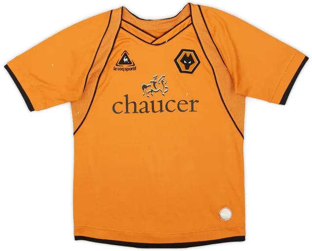 LeCoqSportif 2006-08 Wolves Home Shirt - 7/10 - (L.Boys)