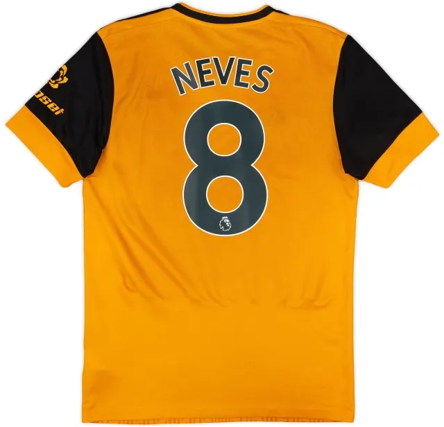 adidas 2020-21 Wolves Home Shirt Neves #8 - 6/10 - (S)