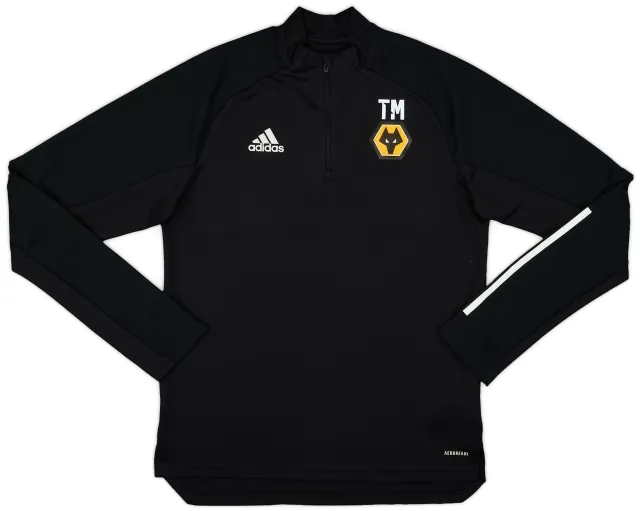 2019-20 Wolves adidas Staff Issue 1/4 Zip Drill Top TM - 9/10 - (M)