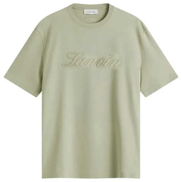 Lanvin Men's Debossed Script Logo T-Shirt Lin