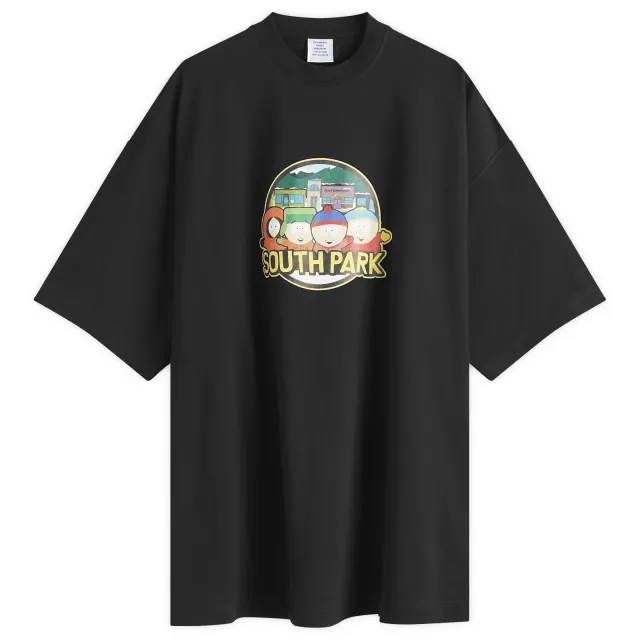 VETEMENTS Men's Southpark Oversized T-Shirt Black
