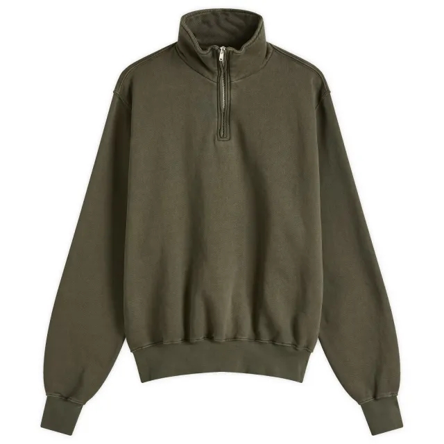 Les Tien Men's Heavyweight Banded Yacht Pullover Washed Forest