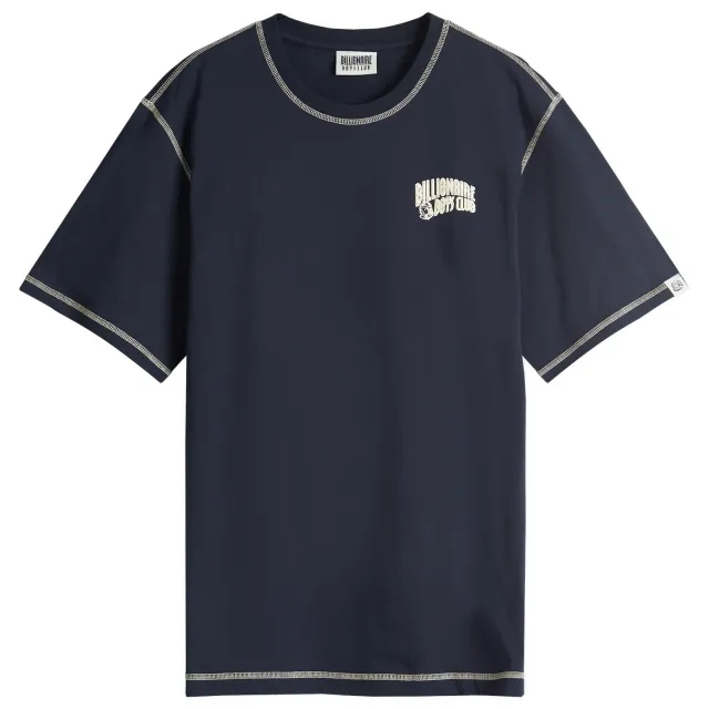Billionaire Boys Club Men's Small Arch Logo Contrast Stitch Tee Navy