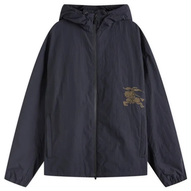 Burberry Men's Flagpole Knit Nylon Windbreaker Indigo