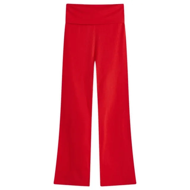 SKIMS Women's Cotton Jersey Foldover Pant Cranberry