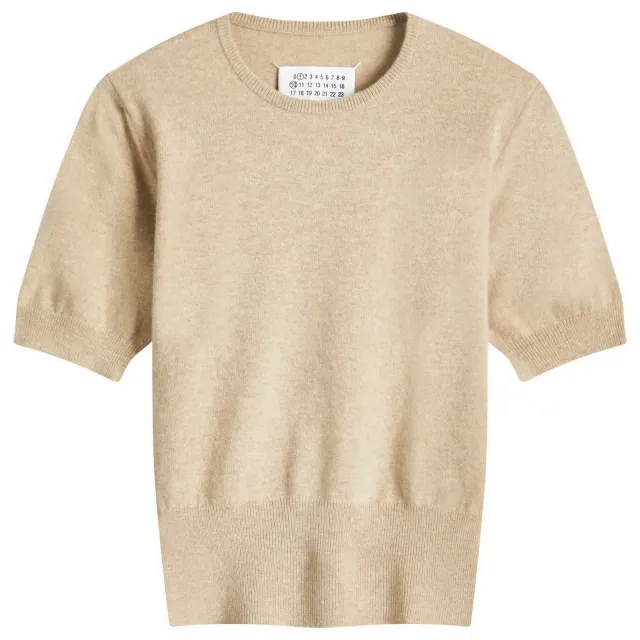 Maison Margiela Women's Shrunken Knit Top Walnut