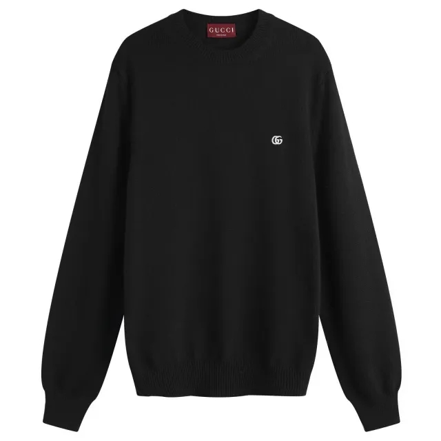Gucci Men's Monogram Wool Cashmere Crew Knit Black/Mix