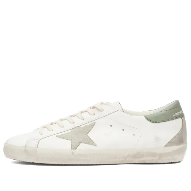 Golden Goose Men's Super Star Leather Sneaker White/Green/Ice