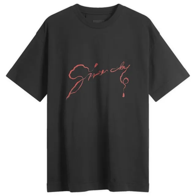 Givenchy Men's Snake CNY Back Logo Regular Fit T-Shirt Black