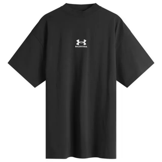 Balenciaga Men's Under Armour Oversized T-Shirt Washed Black/White