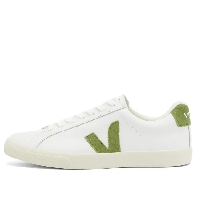 VEJA Women's Esplar Leather Trainers - White Kiwi -  Size: UK 8
