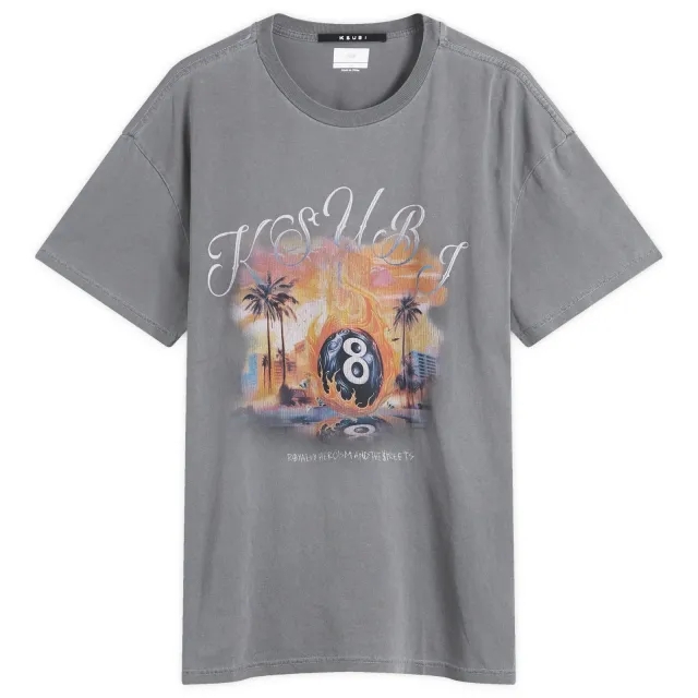 Ksubi Men's World Order Biggie T-Shirt Charcoal