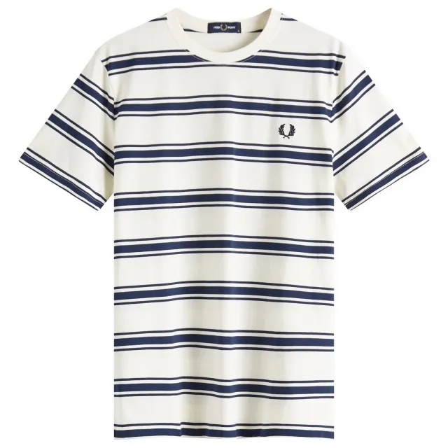 Fred Perry Stripe T-Shirt, White