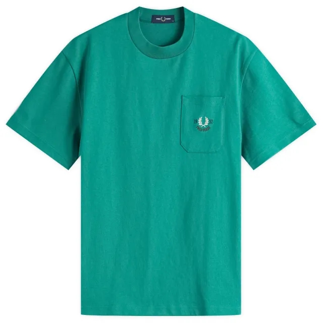 Fred Perry Men's Relaxed 1952 T-Shirt Label Green