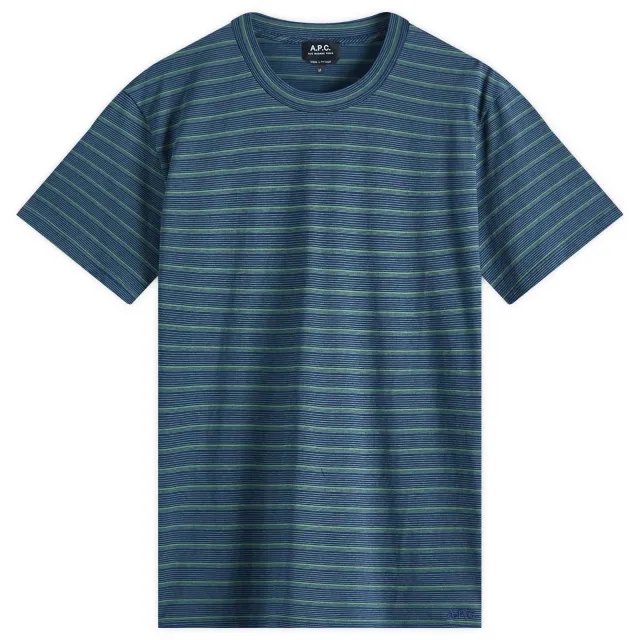 A.P.C. Men's Aymeric Stripe T-Shirt Dark Navy