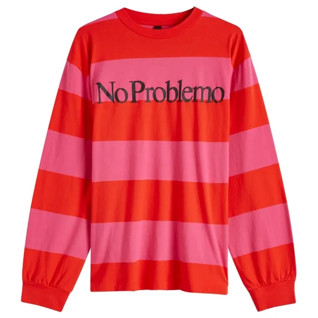 No Problemo Men's No Problemo Men's Striped LS Tee Red