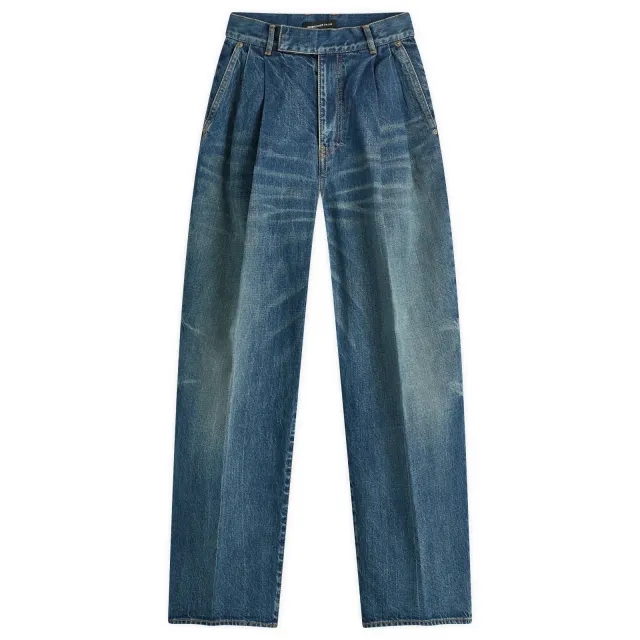 Undercover Women's Pleat Front Denim Trouser Blue