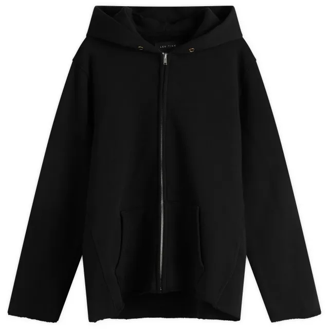 Les Tien Men's Heavyweight Zip Hoodie Jet Black