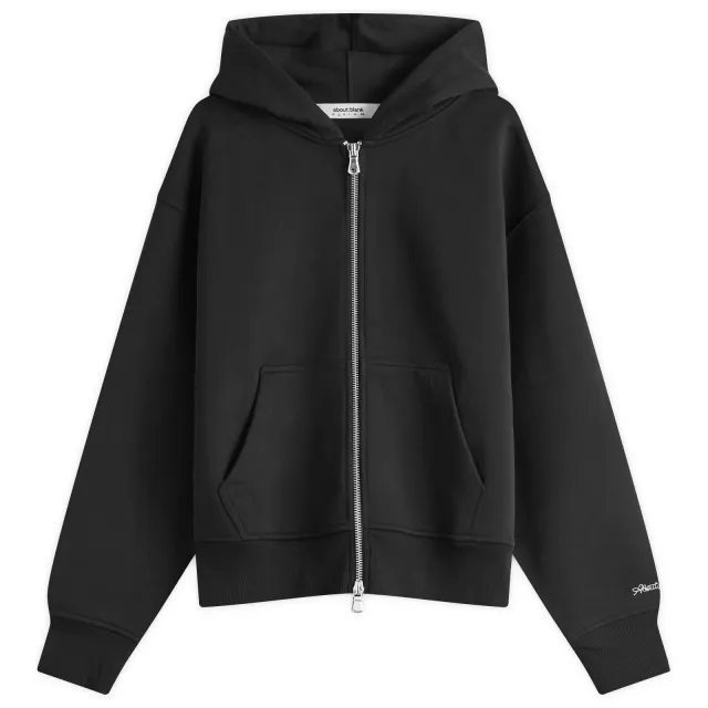 about:blank Chain Stitch Zip Hoodie - Presented by END. Black