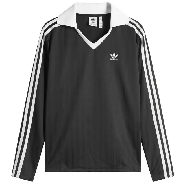 Adidas Women's V-Neck Long Sleeve T-Shirt Black
