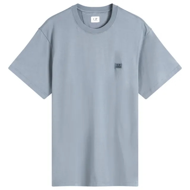 C.P. Company Men's 30/1 Logo Patch T-Shirt Stormy Weather