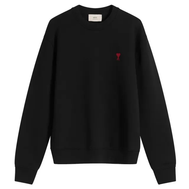 AMI Paris Men's Ami De Coeur Sweatshirt Black