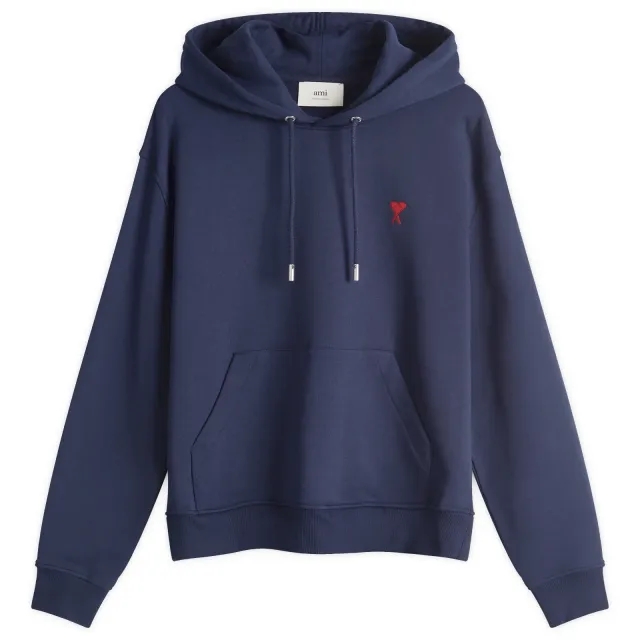 AMI Paris Men's Ami De Coeur Hoodie Night Blue