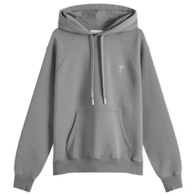 AMI Paris Men's Tonal ADC Hoodie Smoke Grey