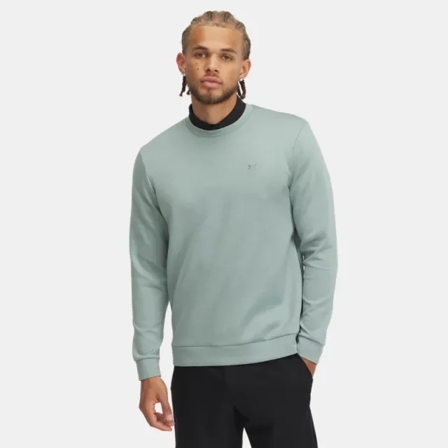 Men's  Under Armour  Drive Midlayer Crew Silica Green / Hydro Green / Silica Green 3XL