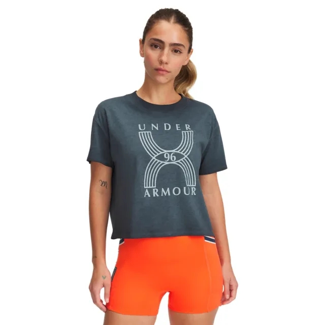 T-Shirt Under Armour Run 96 Graphic Shortsleeve T-Shirt Black/ White Quartz Xs