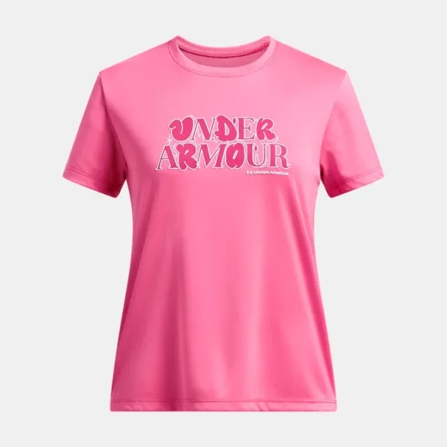 Under Armour Girls' Tech Wordmark T-Shirt Junior - Pink - Kids