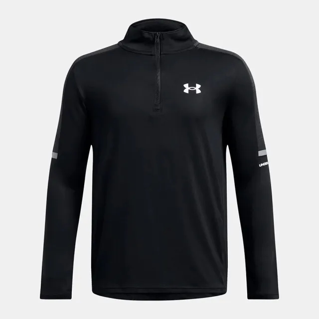 Under Armour Junior Tech Utility Quarter Zip T-Shirt - Black - Size XL/B - Black