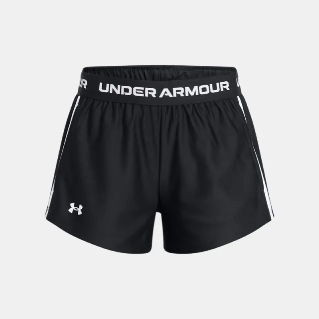 Girls'  Under Armour  Tech™ Play Up Shorts Black / Black / White YXS (48 - 50 in)