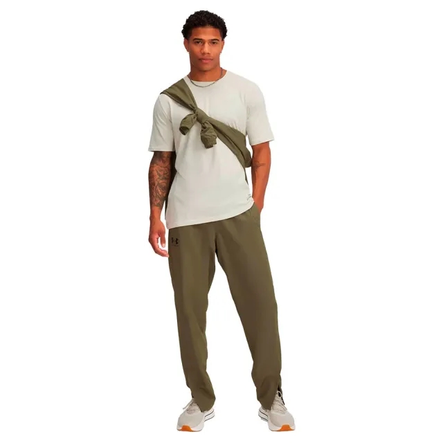 Men's  Under Armour  Rival Woven Windbreaker Pants Marine OD Green / Marine OD Green / Black 3XL