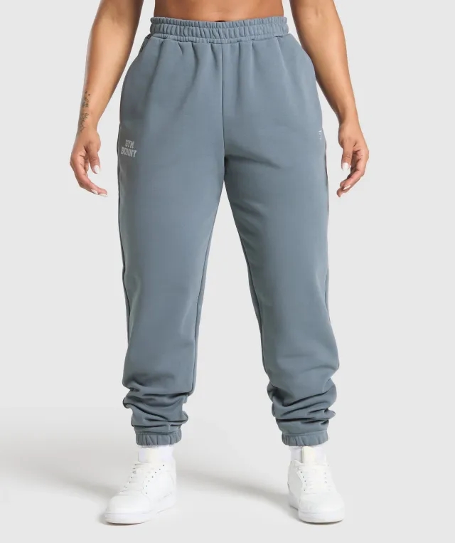 Gymshark Gym Bunny Oversized Joggers - Iron Blue
