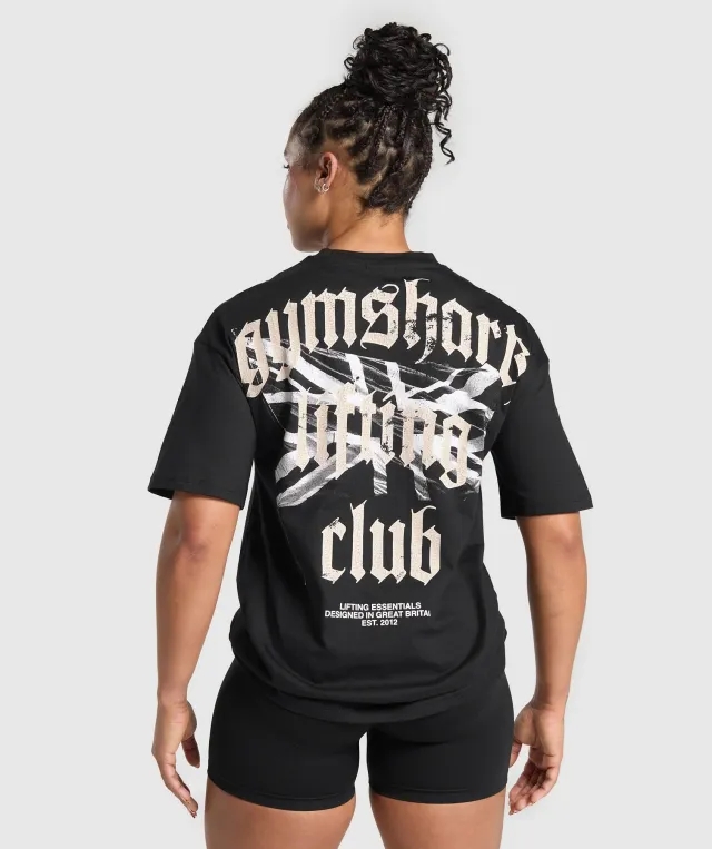 Gymshark Lifting Club Graphic T-Shirt - Black