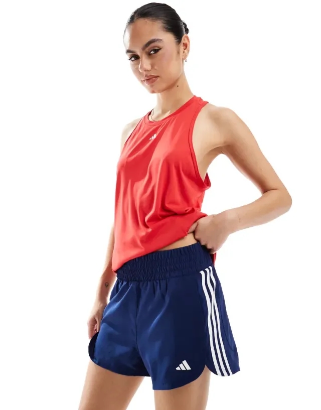 Adidas Pacer Training 3 Stripes Woven High Rise 3 Shorts